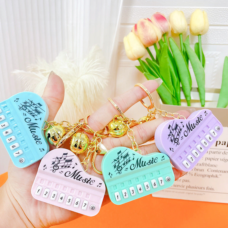 Wholesale Luminous Mini Piano Toy Plastic Keychains